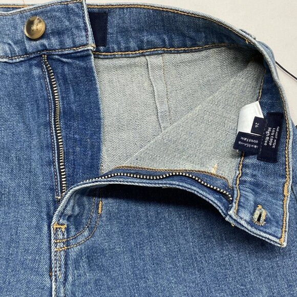 NEW VERONICA BEARD Grant Wide-Leg Jeans Blue Size 26 Cropped Frayed Hem Deni - Picture 5 of 9